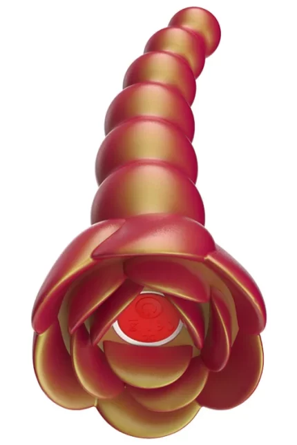 Adam and Eve Beaded Rose Bloom 8" Anal Vibrator