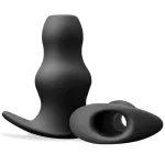nsnovelties Hollow Rippled Silicone Butt Plug Set (3 Pce) Do
