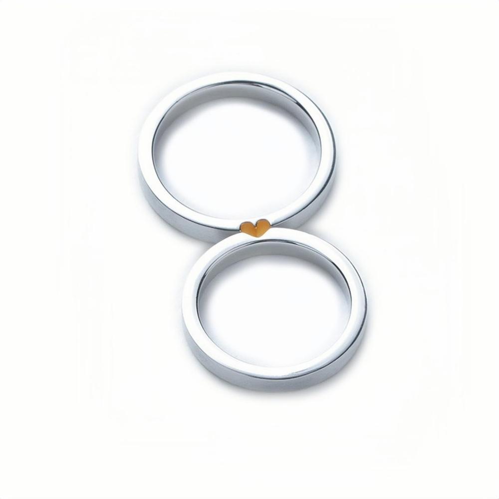 Unique Matching Heart Promise Rings Sets In Sterling Silver
