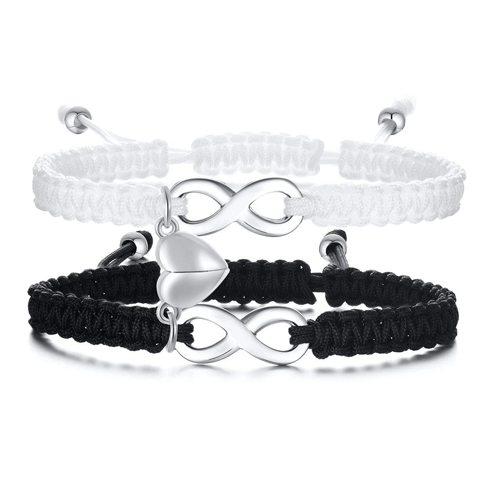 Unique Magnetic Heart Infinity Bracelets For Couples